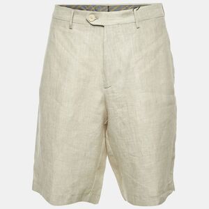 Etro Beige Linen Shorts M/waist 35"